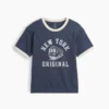 Παιδικό φαρδύ T-shirt με γραφικά και ρίγες «New York»