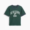 Παιδικό φαρδύ T-shirt με γραφικά και ρίγες «New York»