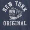 Παιδικό φαρδύ T-shirt με γραφικά και ρίγες «New York»