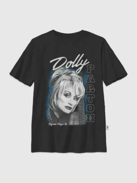 Παιδικό φαρδύ T-shirt με γραφικό «Dolly Parton Guitar Portrait»
