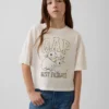 Παιδικό φαρδύ T-shirt με γραφικό λογότυπο
