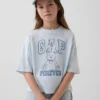 Παιδικό φαρδύ T-shirt με γραφικό λογότυπο