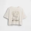 Παιδικό φαρδύ T-shirt με γραφικό λογότυπο