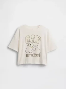 Παιδικό φαρδύ T-shirt με γραφικό λογότυπο