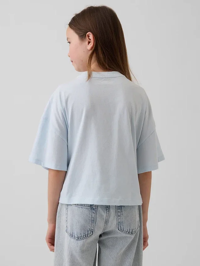 Παιδικό φαρδύ T-shirt με γραφικό λογότυπο