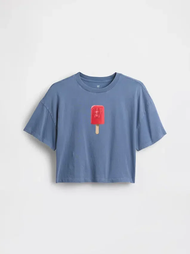 Παιδικό φαρδύ T-shirt με γραφικό σχέδιο