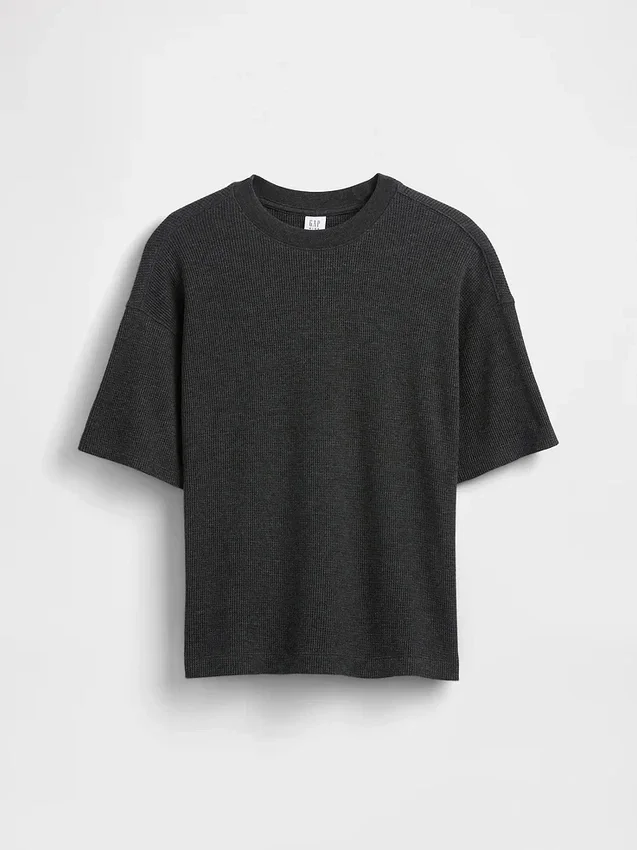 Παιδικό φαρδύ T-shirt με πλέξη «βάφλας»