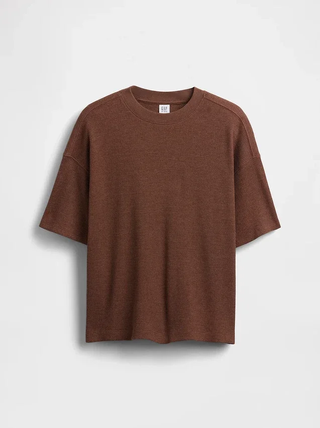 Παιδικό φαρδύ T-shirt με πλέξη «βάφλας»