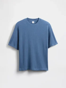 Παιδικό φαρδύ T-shirt με πλέξη «βάφλας»