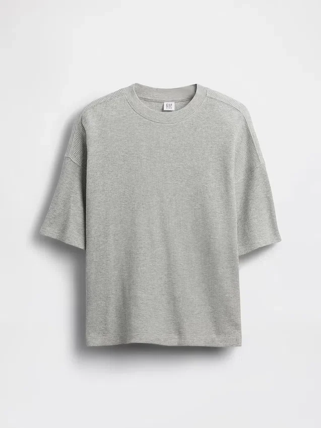 Παιδικό φαρδύ T-shirt με πλέξη «βάφλας»