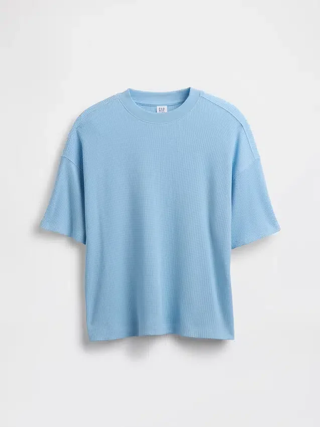 Παιδικό φαρδύ T-shirt με πλέξη «βάφλας»
