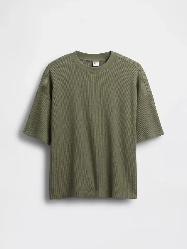 Παιδικό φαρδύ T-shirt με πλέξη «βάφλας»