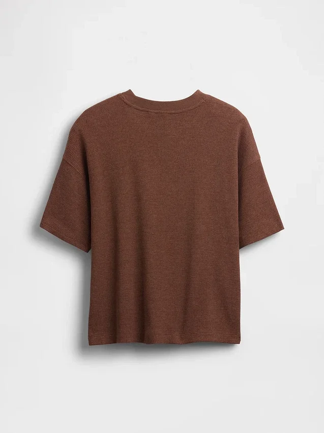 Παιδικό φαρδύ T-shirt με πλέξη «βάφλας»