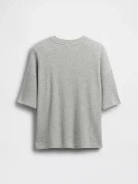 Παιδικό φαρδύ T-shirt με πλέξη «βάφλας»