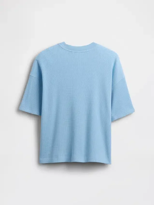 Παιδικό φαρδύ T-shirt με πλέξη «βάφλας»