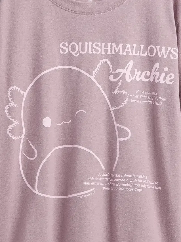 Παιδικό φαρδύ T-shirt με σχέδια Squishmallow