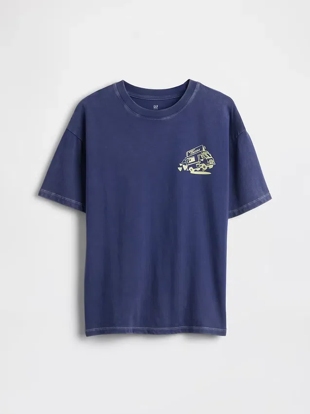 Παιδικό φαρδύ T-shirt με σχέδιο