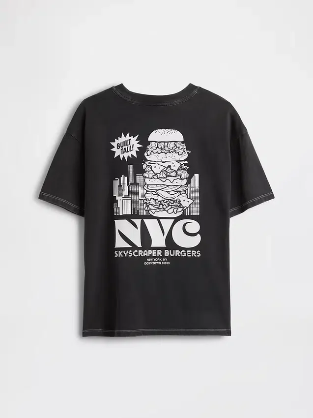 Παιδικό φαρδύ T-shirt με σχέδιο