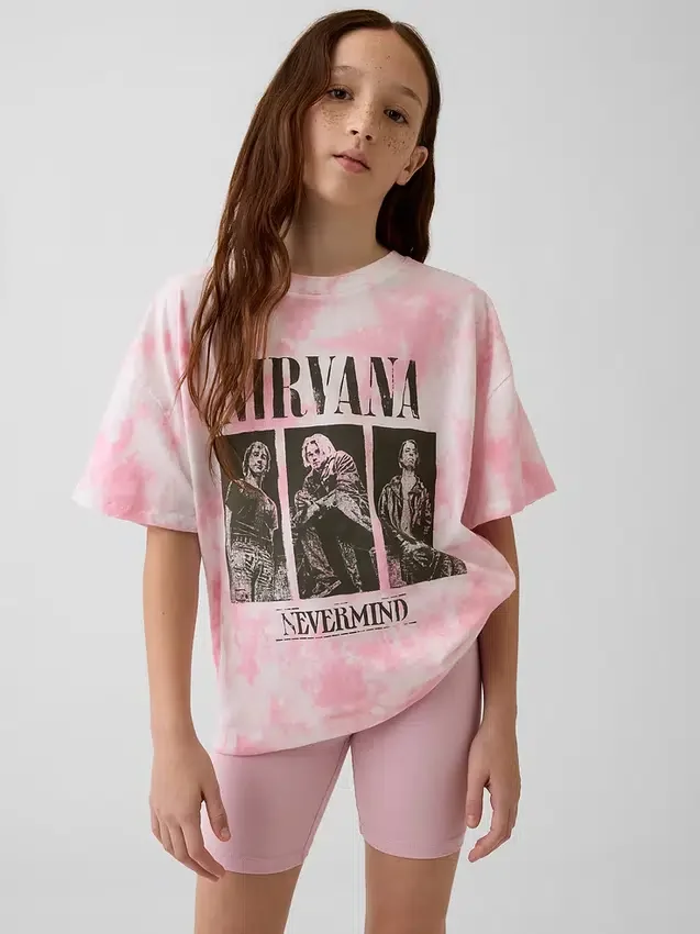 Παιδικό φαρδύ T-shirt Nirvana