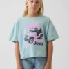 Παιδικό φαρδύ T-shirt σε τετράγωνη γραμμή