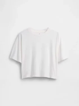 Παιδικό φαρδύ T-shirt σε τετράγωνη γραμμή