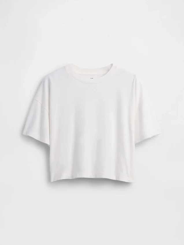 Παιδικό φαρδύ T-shirt σε τετράγωνη γραμμή