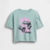 Παιδικό φαρδύ T-shirt σε τετράγωνη γραμμή