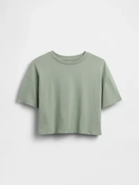Παιδικό φαρδύ T-shirt σε τετράγωνη γραμμή