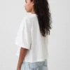 Παιδικό φαρδύ T-shirt σε τετράγωνη γραμμή