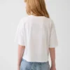 Παιδικό φαρδύ T-shirt σε τετράγωνη γραμμή