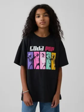 Παιδικό φαρδύ T-shirt τύπου τούνικα με γραφικά K-pop Demon Hunters