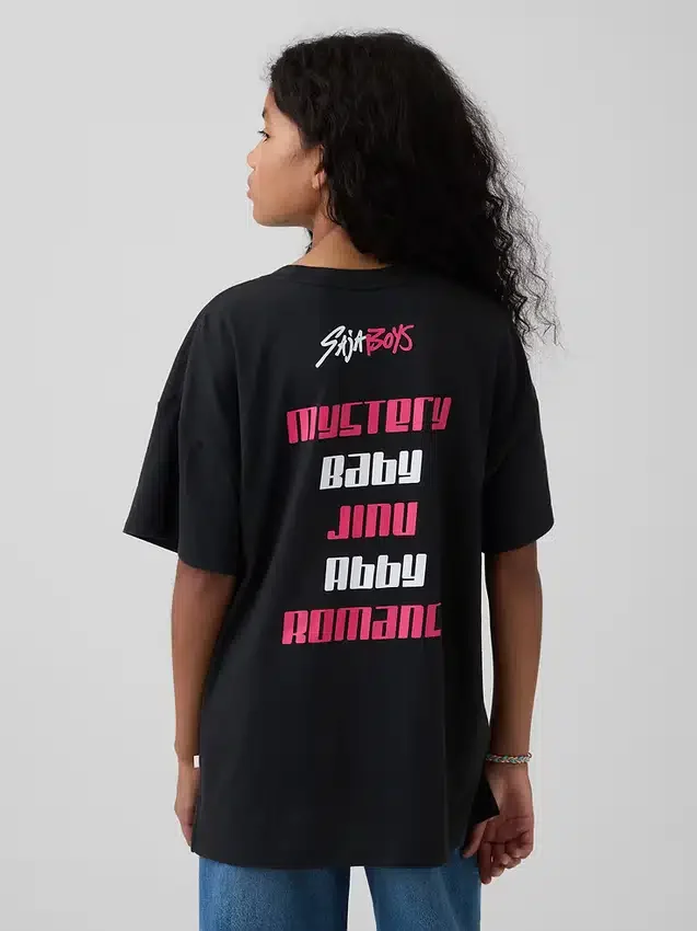Παιδικό φαρδύ T-shirt τύπου τούνικα με γραφικά K-pop Demon Hunters