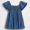 Παιδικό φορέμα από τζιν με σμόκινγκ