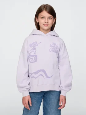 Παιδικό φούτερ με κουκούλα GAP × Disney Vintagesoft σε oversized γραμμή