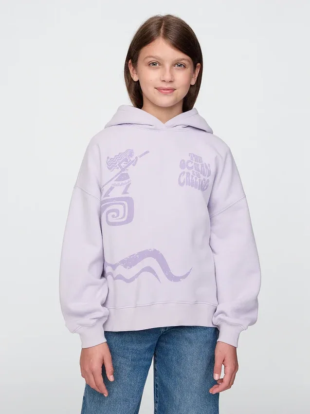 Παιδικό φούτερ με κουκούλα GAP × Disney Vintagesoft σε oversized γραμμή