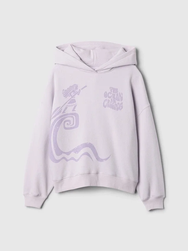 Παιδικό φούτερ με κουκούλα GAP × Disney Vintagesoft σε oversized γραμμή