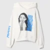 Παιδικό φούτερ με κουκούλα GAP × Disney Vintagesoft σε oversized γραμμή