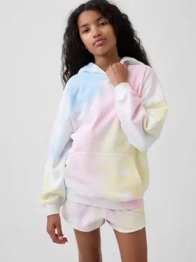 Παιδικό φούτερ με κουκούλα Vintagesoft Terry σε oversized γραμμή