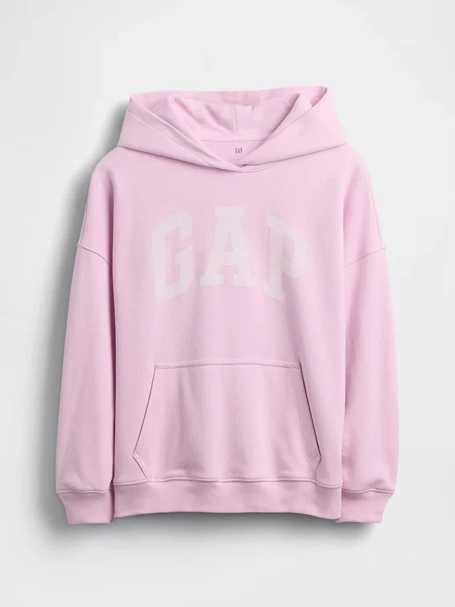 Παιδικό φούτερ με κουκούλα Vintagesoft Terry σε oversized γραμμή