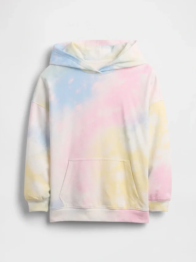Παιδικό φούτερ με κουκούλα Vintagesoft Terry σε oversized γραμμή