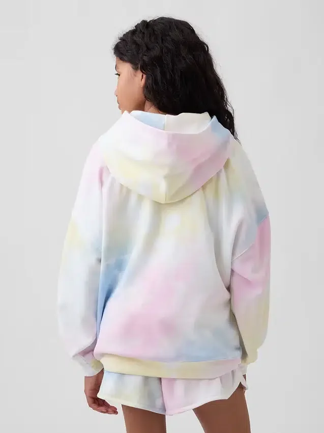 Παιδικό φούτερ με κουκούλα Vintagesoft Terry σε oversized γραμμή