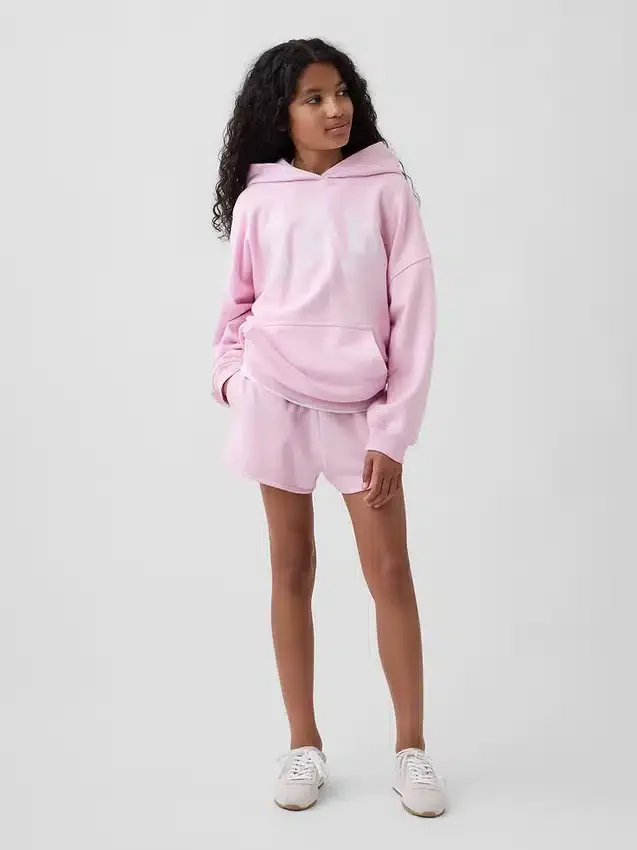 Παιδικό φούτερ με κουκούλα Vintagesoft Terry σε oversized γραμμή