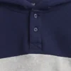 Παιδικό φούτερ Vintagesoft με χαλαρή εφαρμογή, κολάρο Henley και κουκούλα