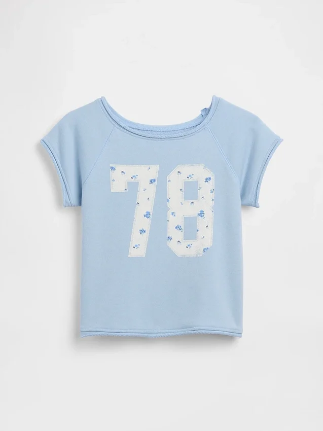Παιδικό φούτερ Vintagesoft Terry με γραφικά και μανίκια Raglan