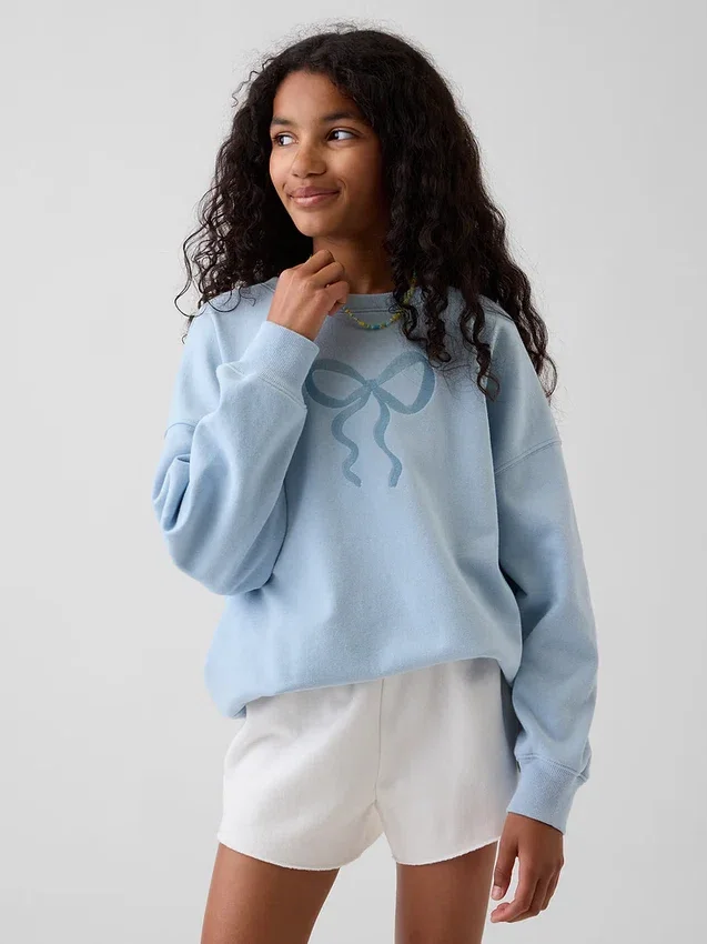Παιδικό φούτερ Vintagesoft Terry με γραφικά, σε oversized γραμμή