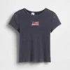 Παιδικό κεντημένο T-shirt με ραβδώσεις