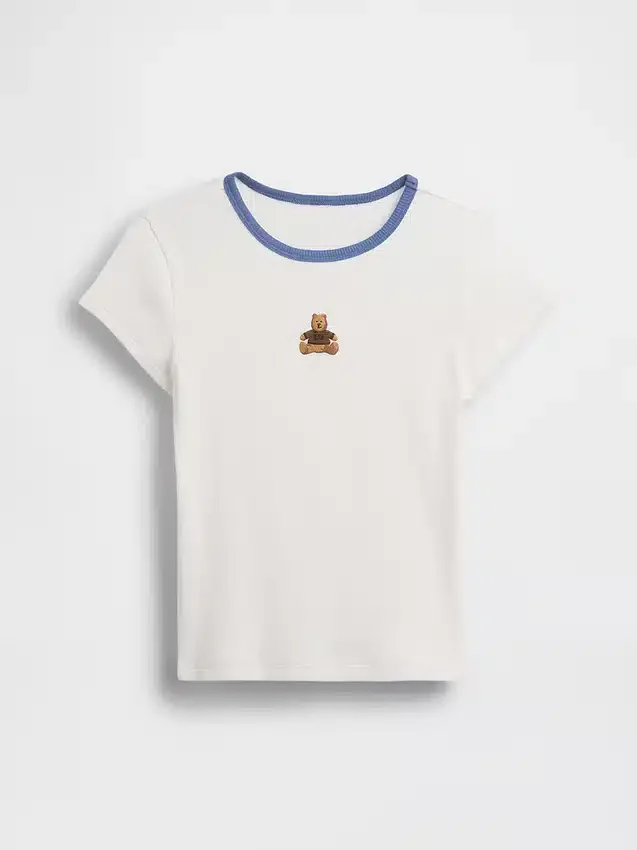 Παιδικό κεντημένο T-shirt με ραβδώσεις