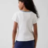 Παιδικό κεντημένο T-shirt με ραβδώσεις