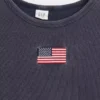 Παιδικό κεντημένο T-shirt με ραβδώσεις