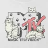 Παιδικό κοντό μπλουζάκι με γραφικά «MTV Cats»